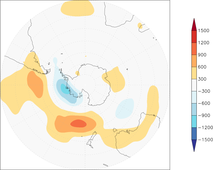 500mb height (southern hemisphere) anomaly April  w.r.t. 1981-2010