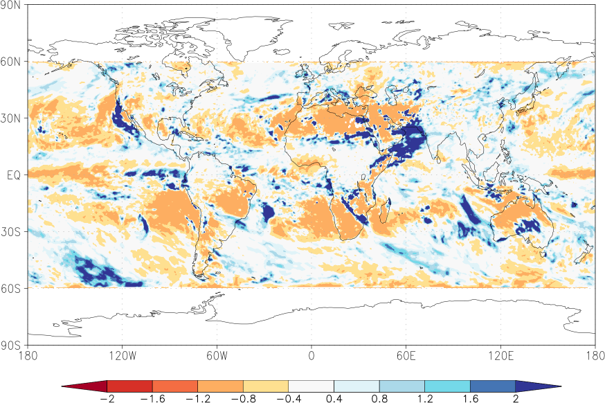 precipitation (satellite) anomaly August  relative anomalies  (-1: dry, 0: normal, 2: three times normal)