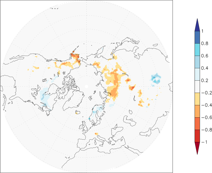 snow cover (northern hemisphere) anomaly May  w.r.t. 1981-2010