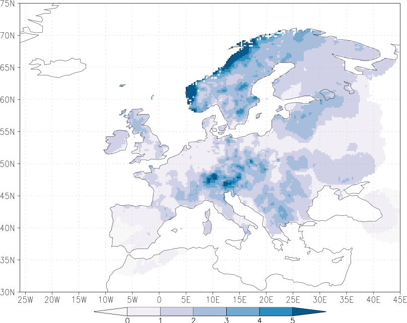precipitation August  observed values
