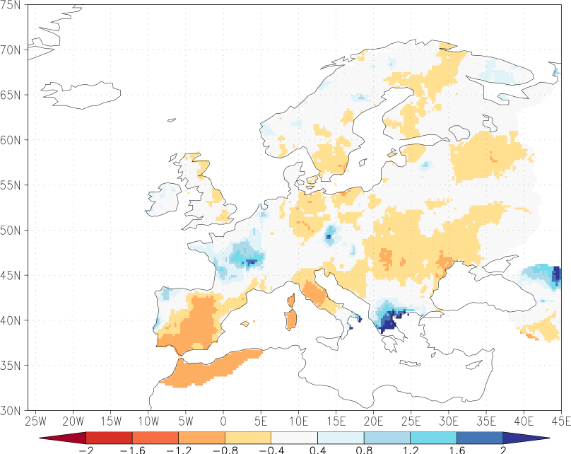 precipitation anomaly June  relative anomalies  (-1: dry, 0: normal, 2: three times normal)