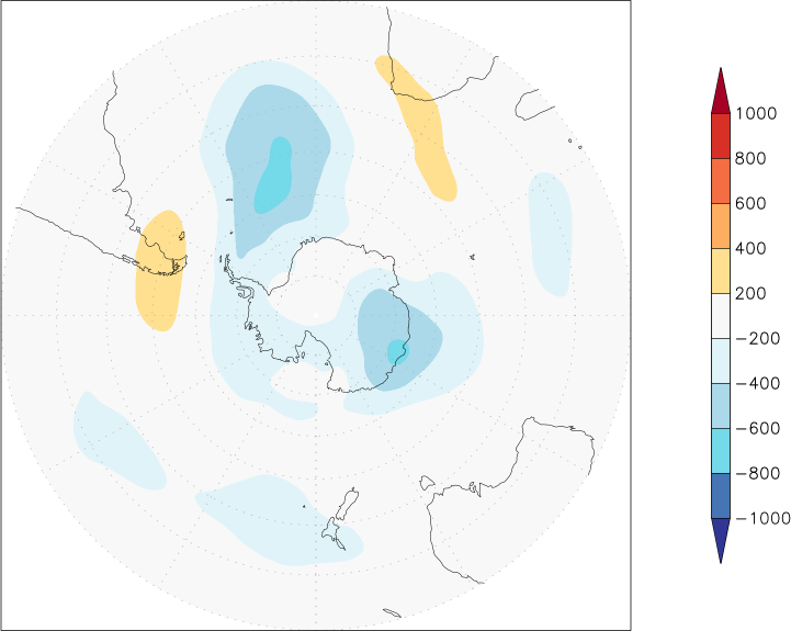 500mb height (southern hemisphere) anomaly autumn (September-November)  w.r.t. 1981-2010