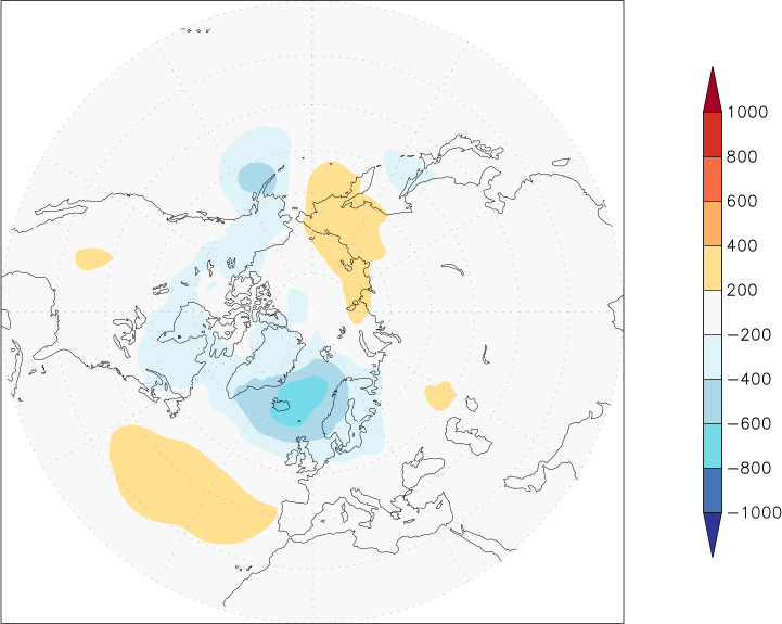 sea-level pressure (northern hemisphere) anomaly spring (March-May)  w.r.t. 1981-2010