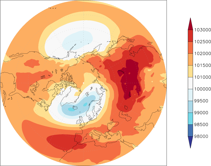 sea-level pressure (northern hemisphere) winter (December-February)  observed values