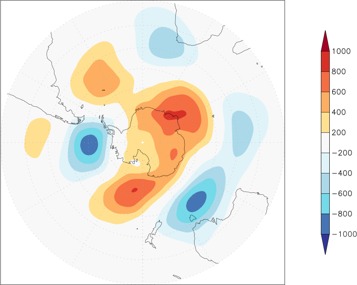 500mb height (southern hemisphere) anomaly autumn (September-November)  w.r.t. 1981-2010