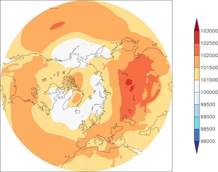 sea-level pressure (northern hemisphere) autumn (September-November)  observed values
