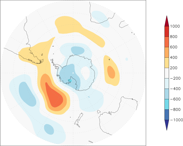 500mb height (southern hemisphere) anomaly spring (March-May)  w.r.t. 1981-2010