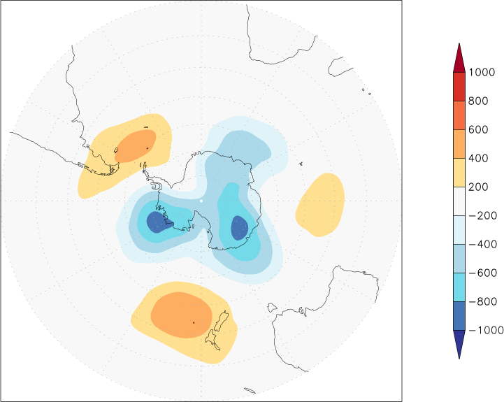 500mb height (southern hemisphere) anomaly spring (March-May)  w.r.t. 1981-2010