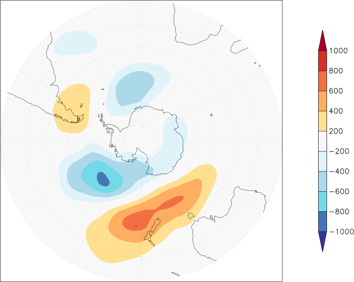 500mb height (southern hemisphere) anomaly autumn (September-November)  w.r.t. 1981-2010