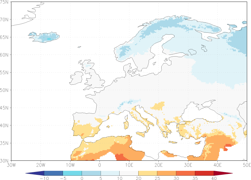 maximum temperature autumn (September-November)  observed values