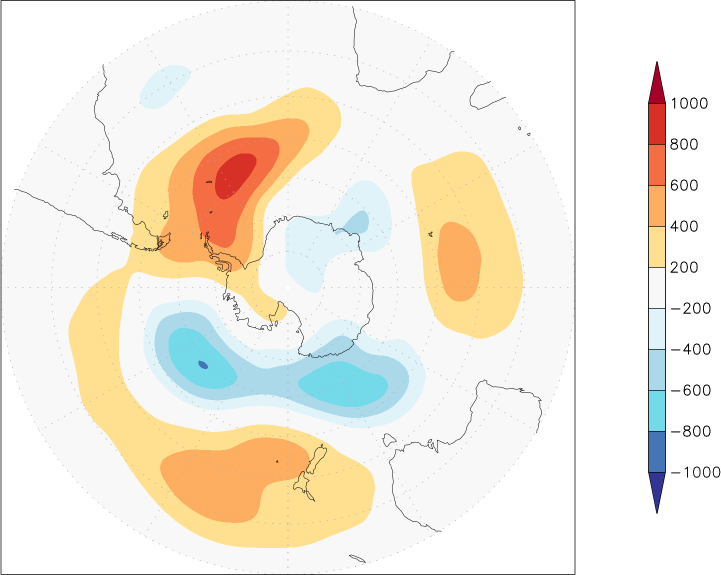 500mb height (southern hemisphere) anomaly spring (March-May)  w.r.t. 1981-2010