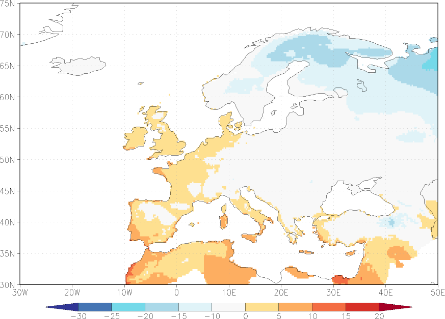 minimum temperature winter (December-February)  observed values