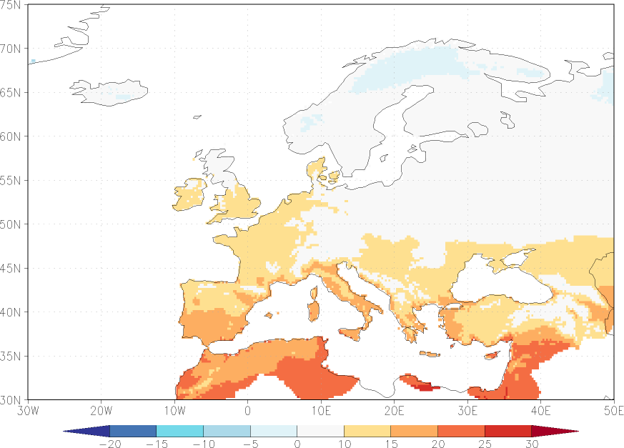 daily mean temperature autumn (September-November)  observed values