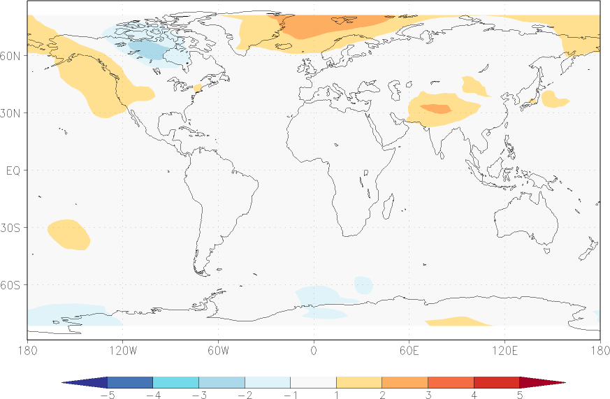 temperature of the lower troposphere anomaly spring (March-May)  w.r.t. 1981-2010