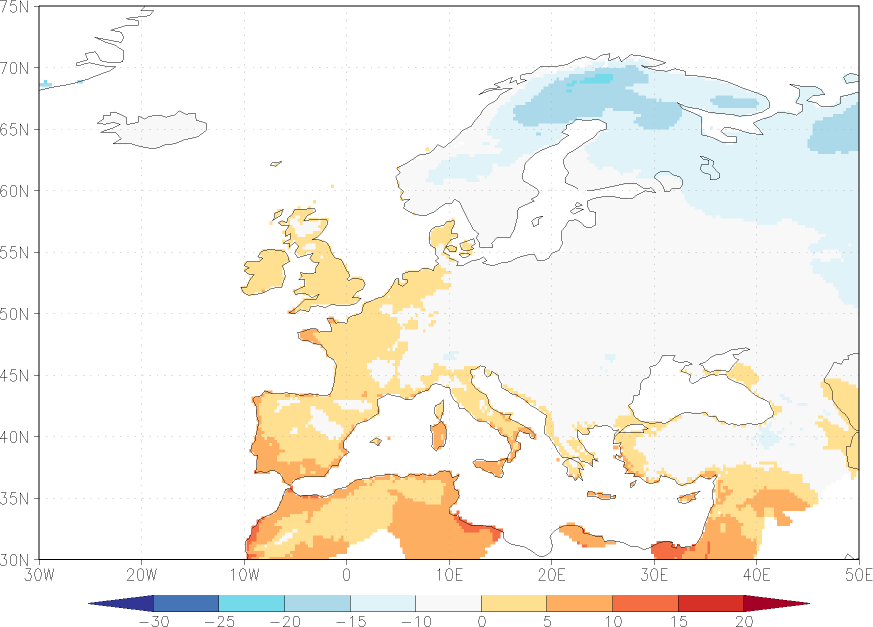 minimum temperature winter (December-February)  observed values