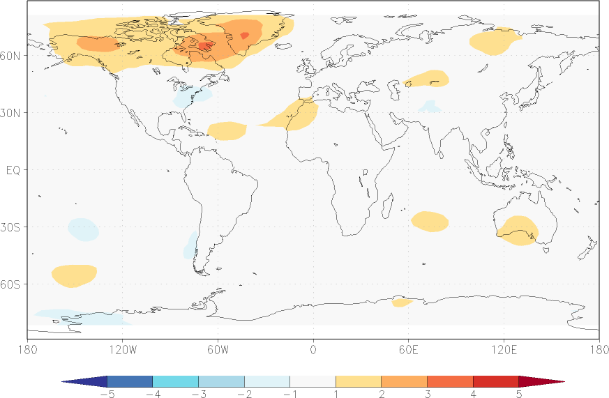 temperature of the lower troposphere anomaly spring (March-May)  w.r.t. 1981-2010