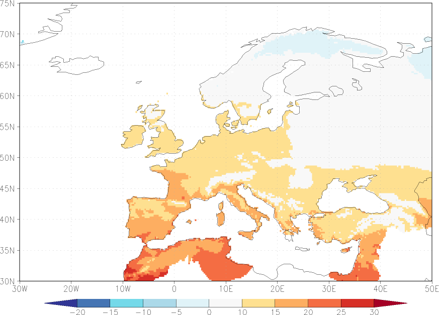 daily mean temperature autumn (September-November)  observed values
