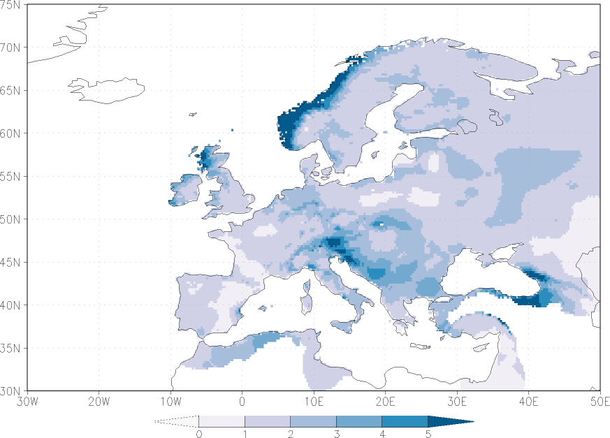 precipitation autumn (September-November)  observed values