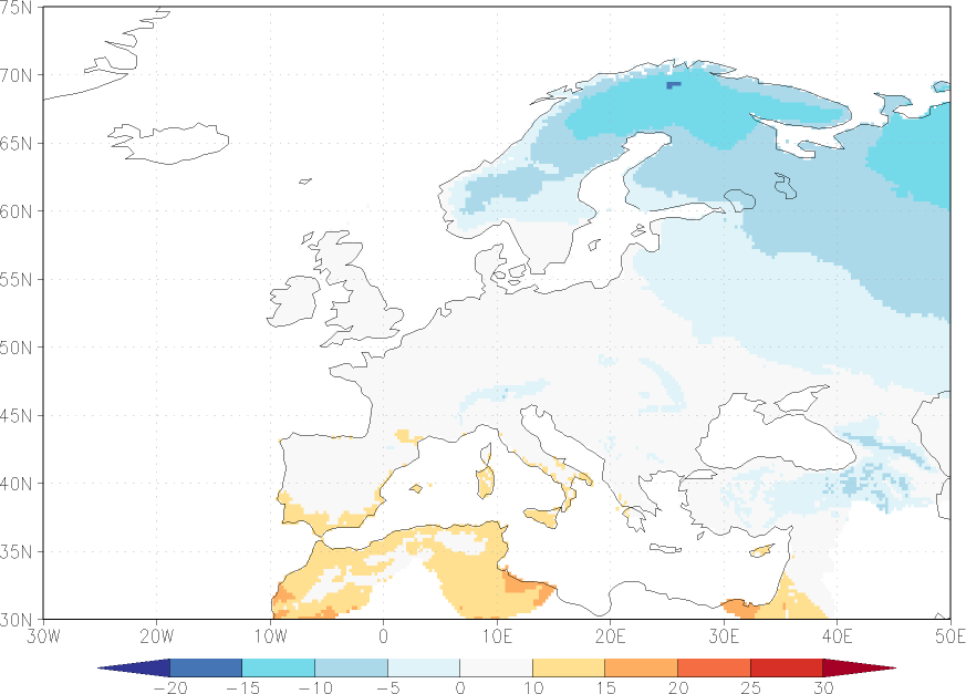 daily mean temperature winter (December-February)  observed values