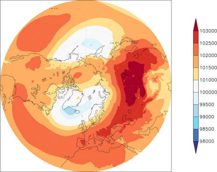 sea-level pressure (northern hemisphere) winter (December-February)  observed values