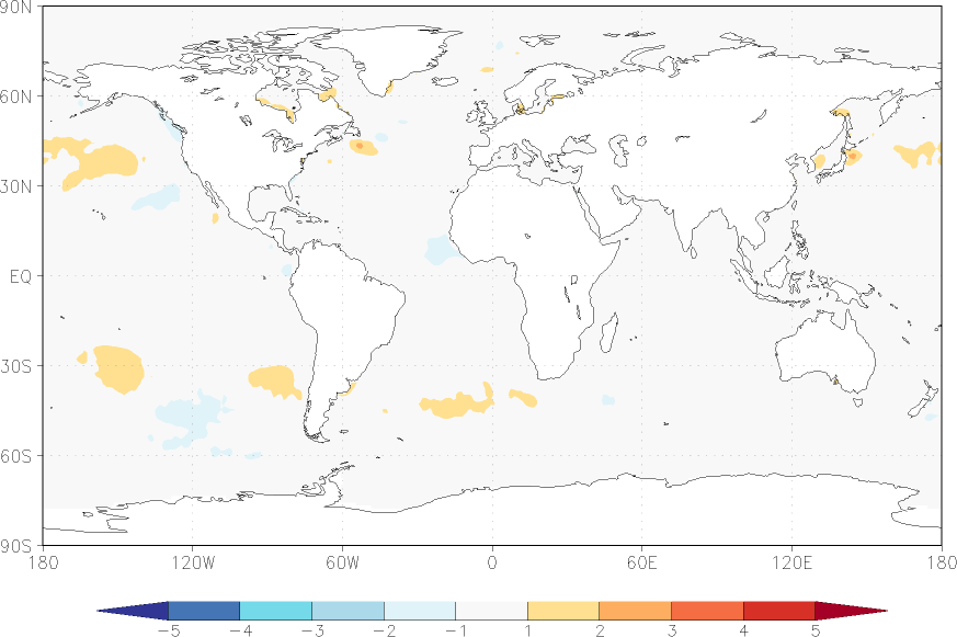 sea surface temperature anomaly spring (March-May)  w.r.t. 1982-2010