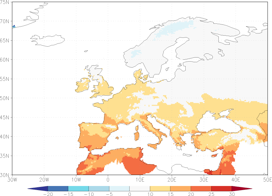 daily mean temperature autumn (September-November)  observed values