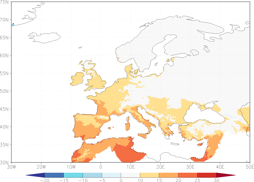 daily mean temperature autumn (September-November)  observed values