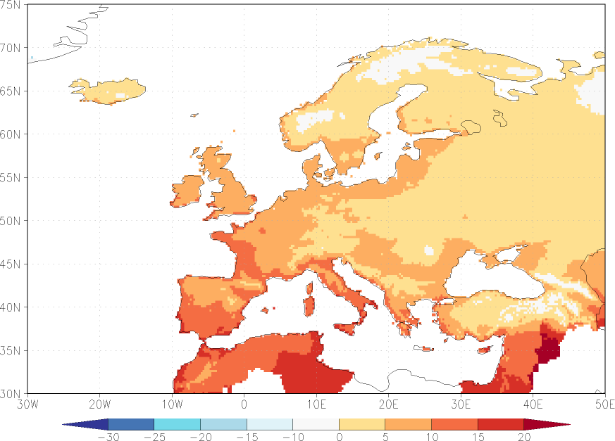 minimum temperature autumn (September-November)  observed values
