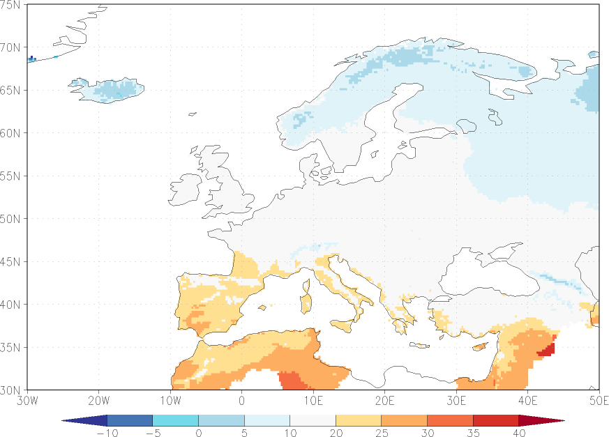 maximum temperature autumn (September-November)  observed values