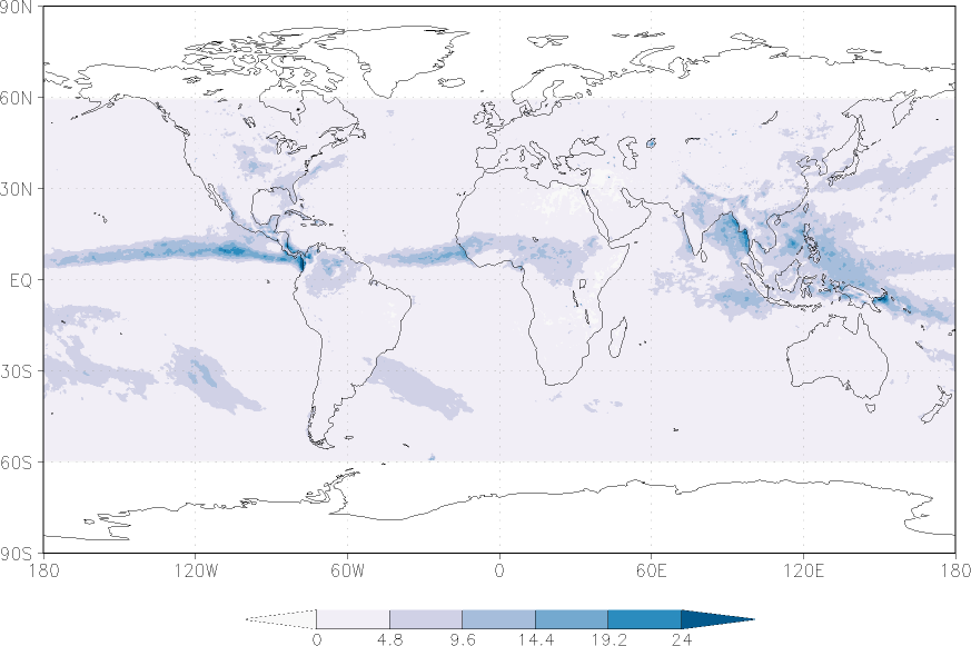 precipitation (satellite) summer (June-August)  observed values